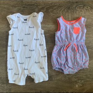 Baby girl 9 months rompers